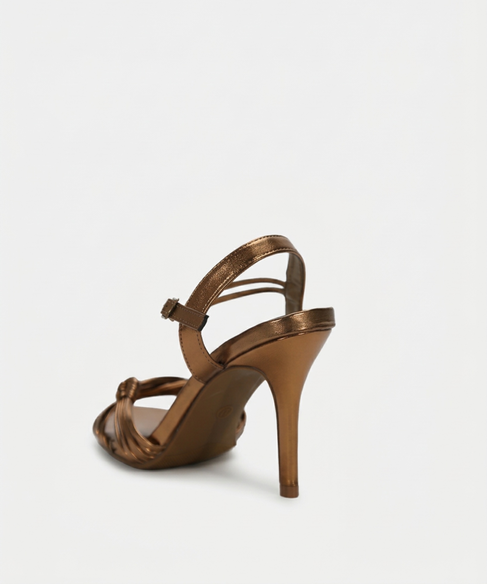 Sandalia tac&oacute;n tiras nudo image number null